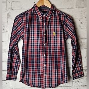 U.S Polo Assn. Boys Plaid Causal Button Down Shirt